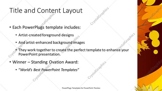 Title and Content presentation slide layout