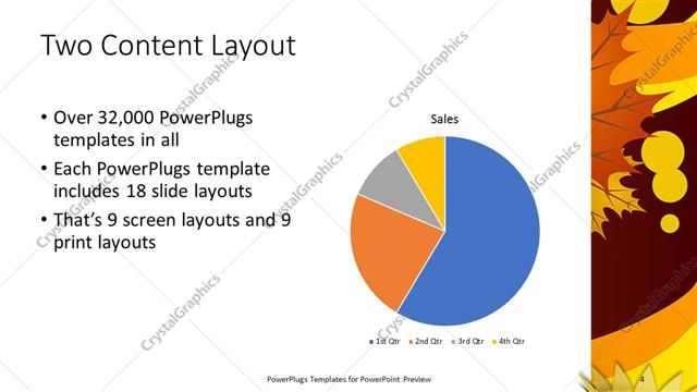 Two Content presentation slide layout