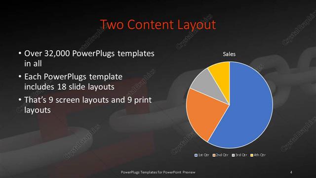 Two Content presentation slide layout