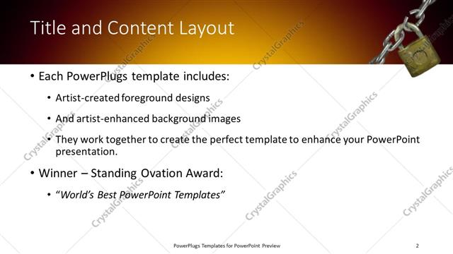 Title and Content presentation slide layout