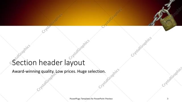 Section Header presentation slide layout