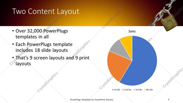 Two Content presentation slide layout
