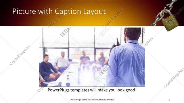 Picture with Caption presentation slide layout