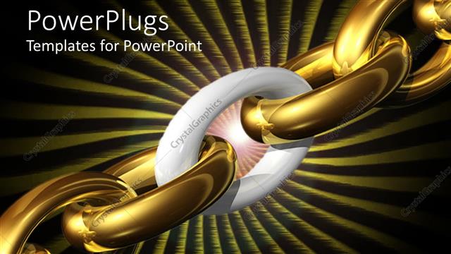  Presentation with white gold - Chain formed from gold plaited pieces with one white piece signifying weak link