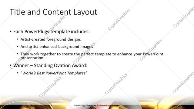 Title and Content presentation slide layout