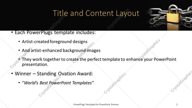 Title and Content presentation slide layout