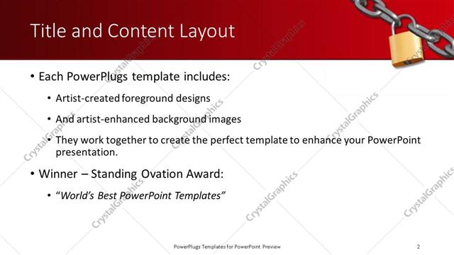 Title and Content presentation slide layout
