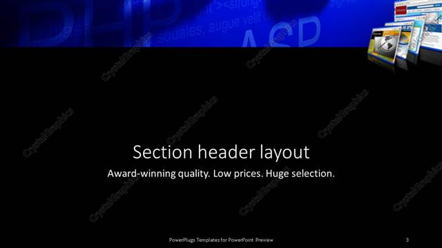 Section Header presentation slide layout