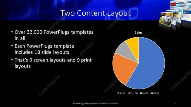 Two Content presentation slide layout