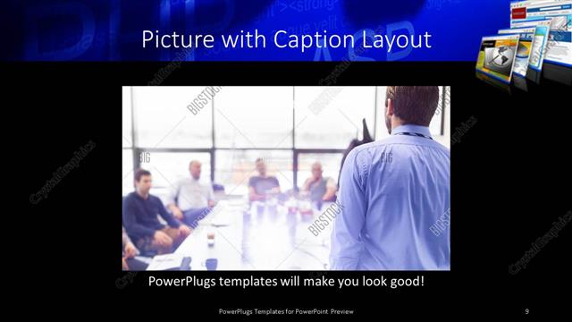 Picture with Caption presentation slide layout