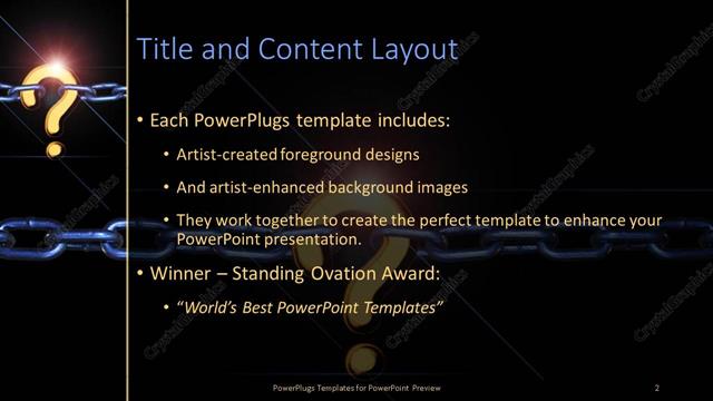 Title and Content presentation slide layout