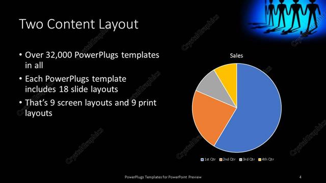 Two Content presentation slide layout