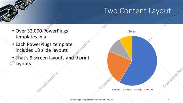 Two Content presentation slide layout