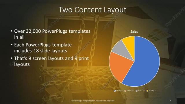 Two Content presentation slide layout