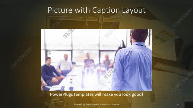 Picture with Caption presentation slide layout