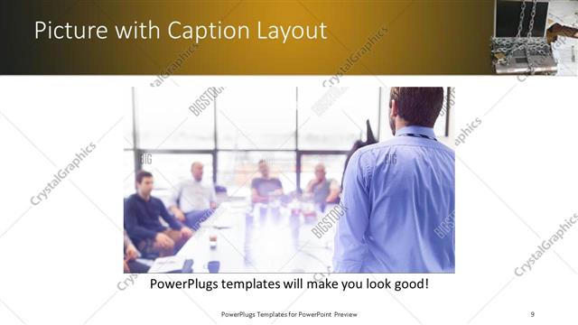 Picture with Caption presentation slide layout