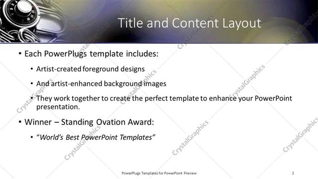 Title and Content presentation slide layout