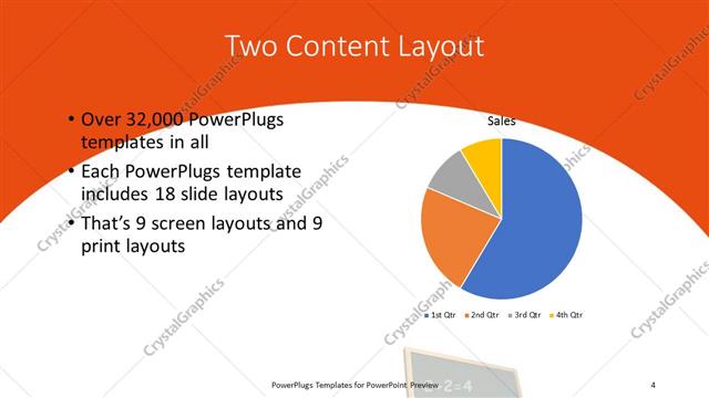 Two Content presentation slide layout