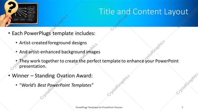 Title and Content presentation slide layout