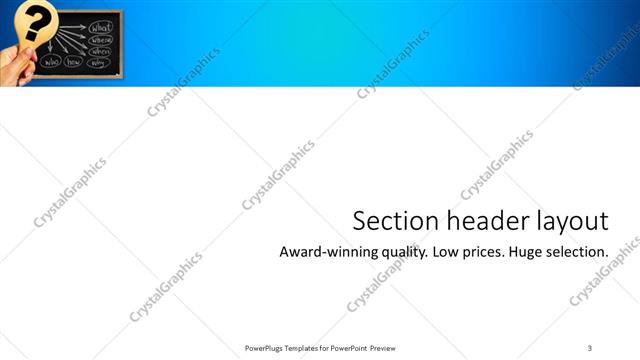 Section Header presentation slide layout