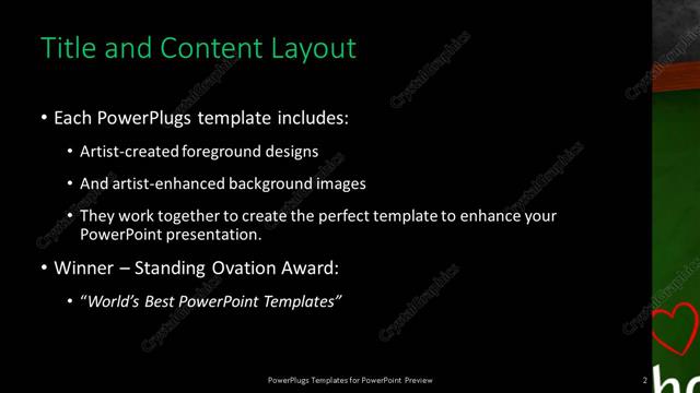 Title and Content presentation slide layout