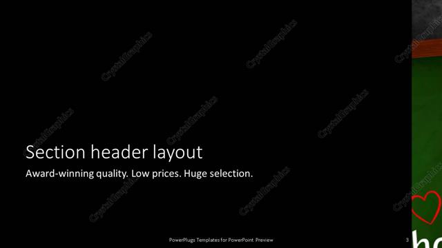 Section Header presentation slide layout