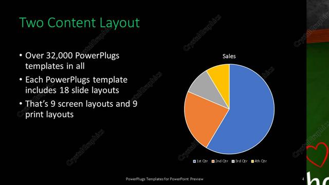 Two Content presentation slide layout