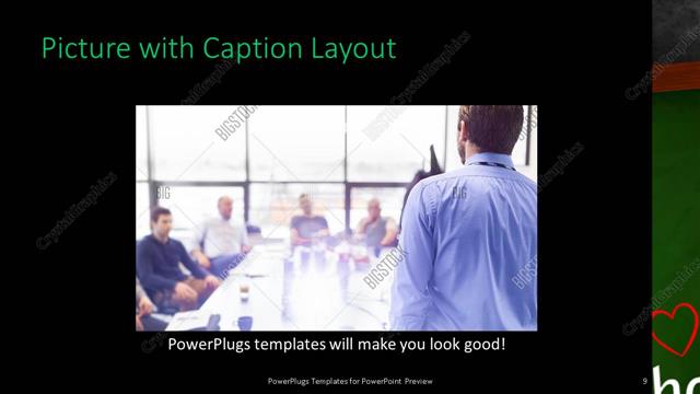 Picture with Caption presentation slide layout
