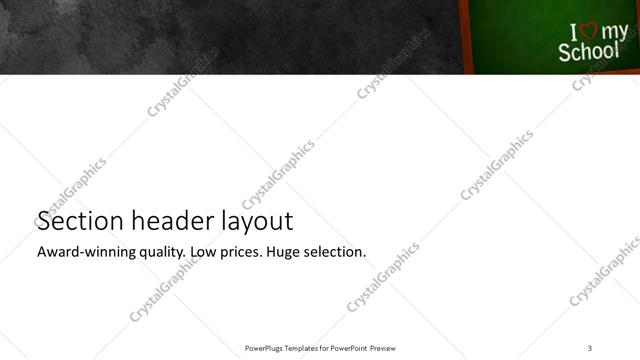 Section Header presentation slide layout