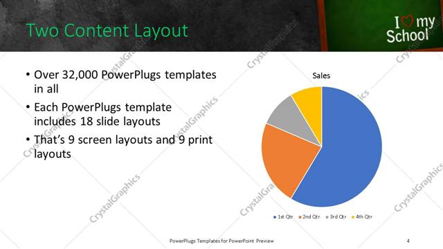 Two Content presentation slide layout