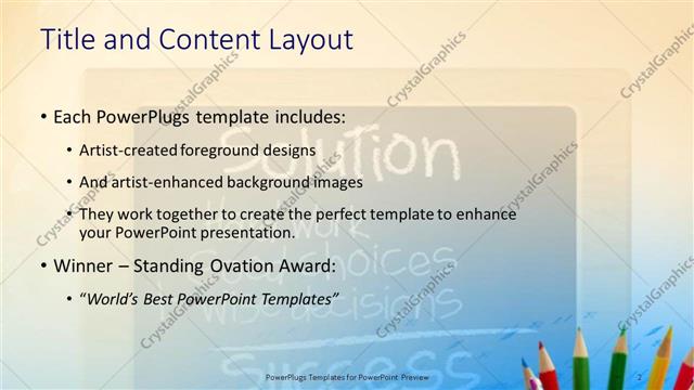 Title and Content presentation slide layout