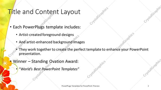 Title and Content presentation slide layout