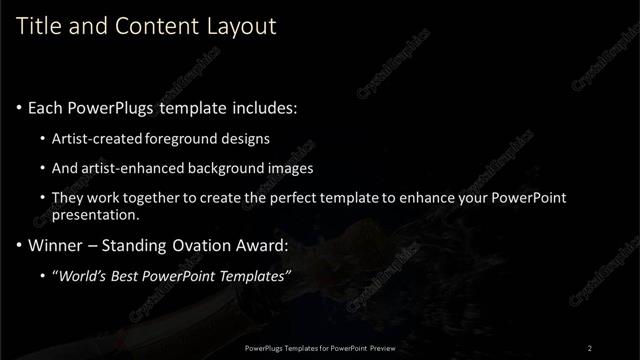 Title and Content presentation slide layout
