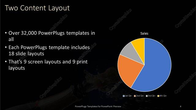 Two Content presentation slide layout