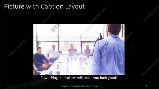 Picture with Caption presentation slide layout