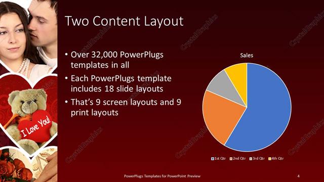Two Content presentation slide layout