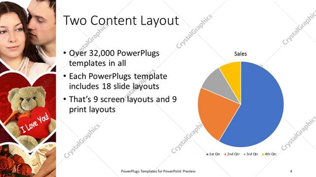 Two Content presentation slide layout