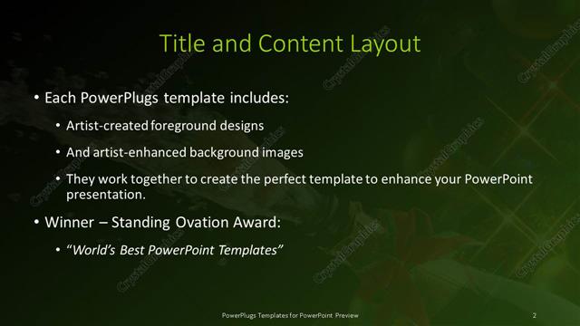 Title and Content presentation slide layout