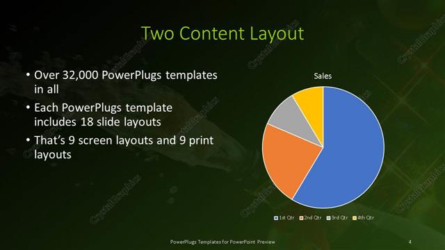 Two Content presentation slide layout