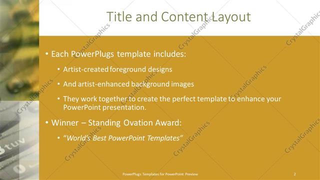 Title and Content presentation slide layout