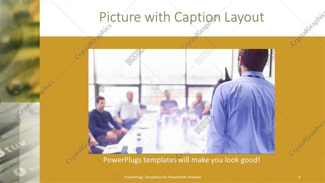 Picture with Caption presentation slide layout