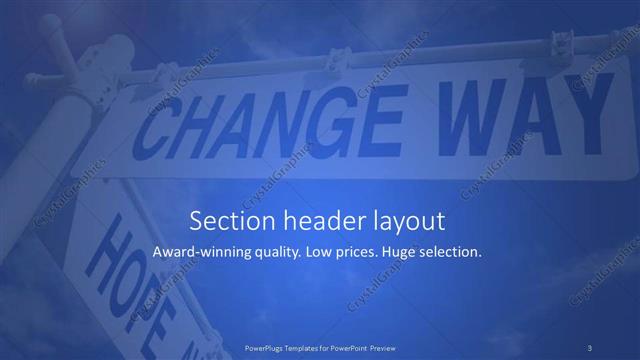 Section Header presentation slide layout