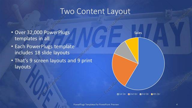 Two Content presentation slide layout