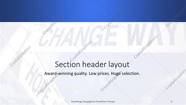 Section Header presentation slide layout