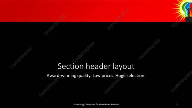 Section Header presentation slide layout