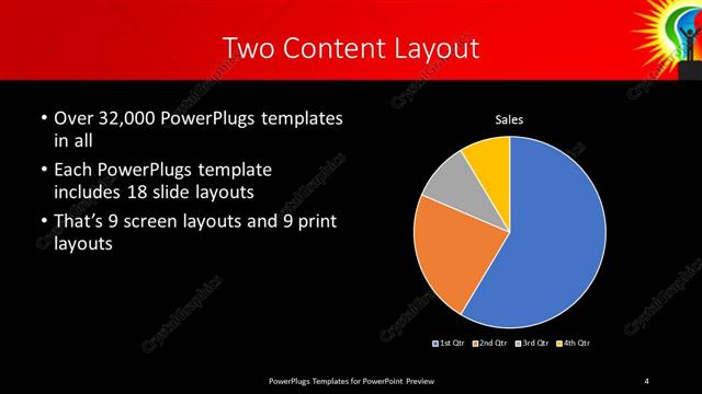 Two Content presentation slide layout
