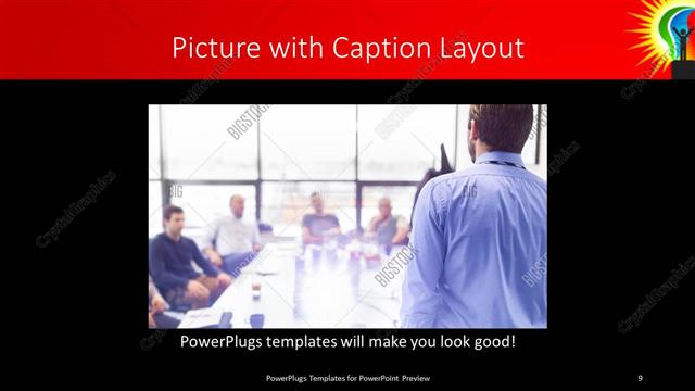 Picture with Caption presentation slide layout