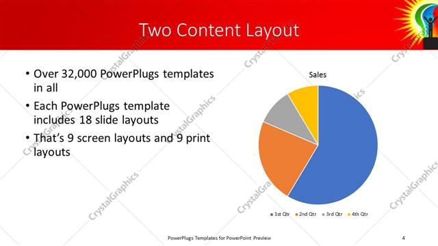 Two Content presentation slide layout