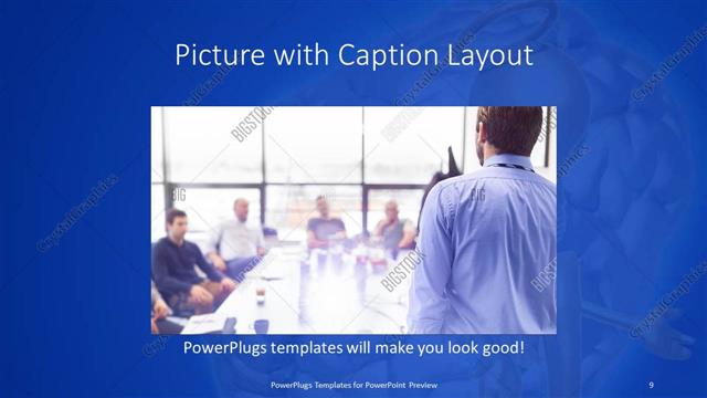 Picture with Caption presentation slide layout