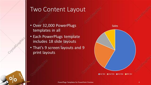 Two Content presentation slide layout